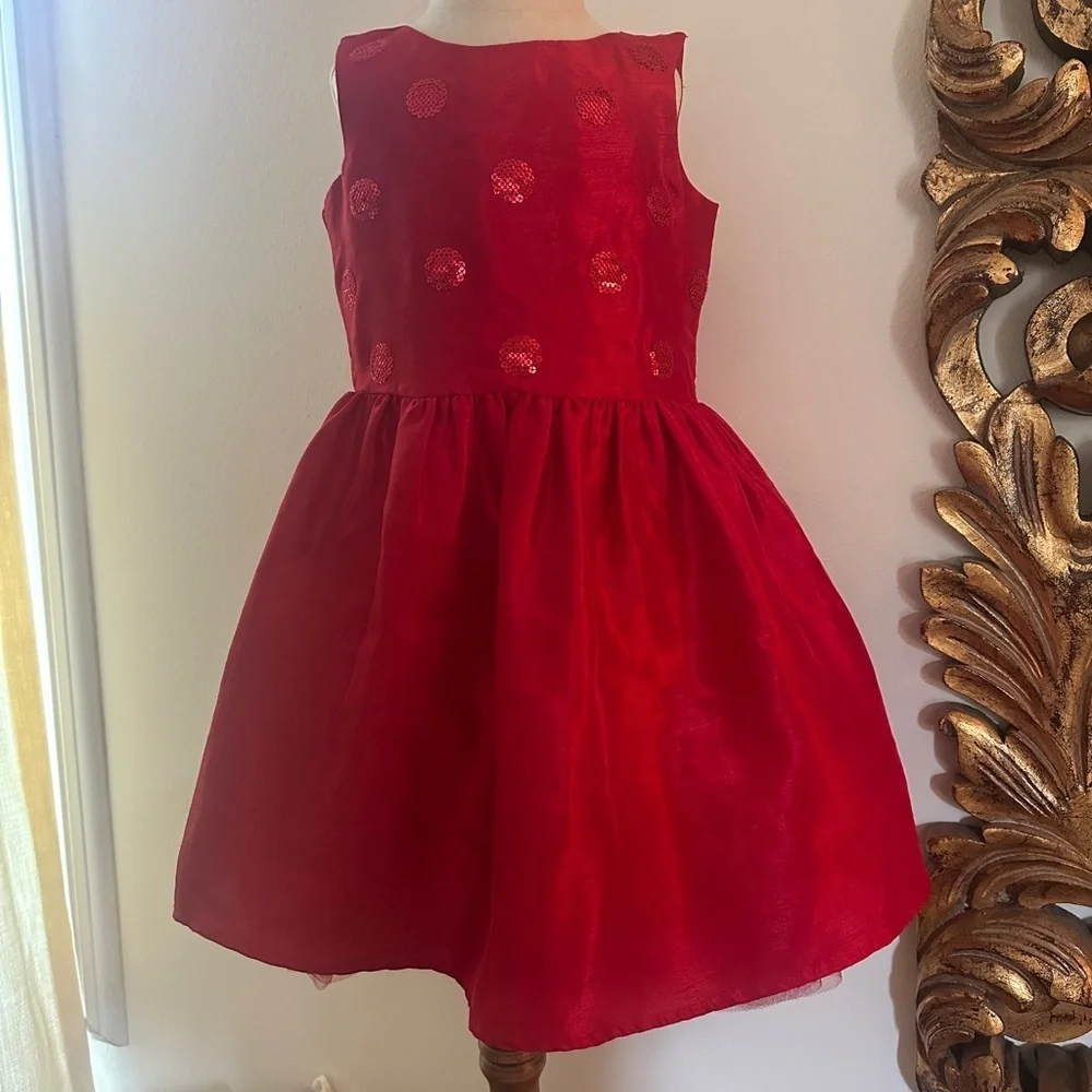 Girls red formal holiday dress